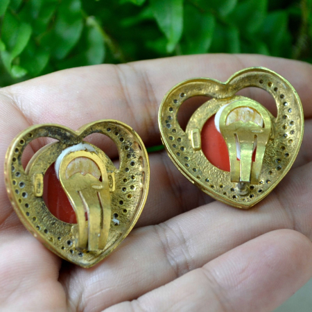 Cercei argint aurit, design romantic [2]