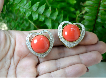 Cercei argint aurit, design romantic [1]