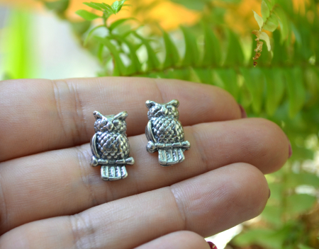 Cercei argint Bufnite, simbol zeitei Atena A Vintage Collection [1]