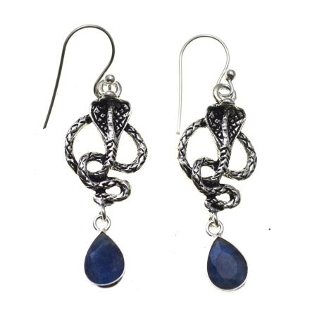 Cercei argint - Cercei argint Cobre,  safire brute naturale A Vintage Collection