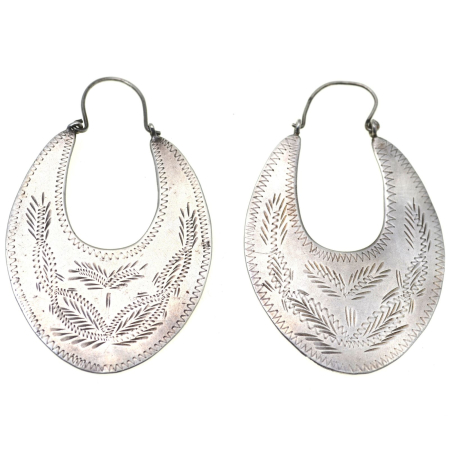 REDUCERI - Cercei argint etnici Boho, gravati A Vintage Collection