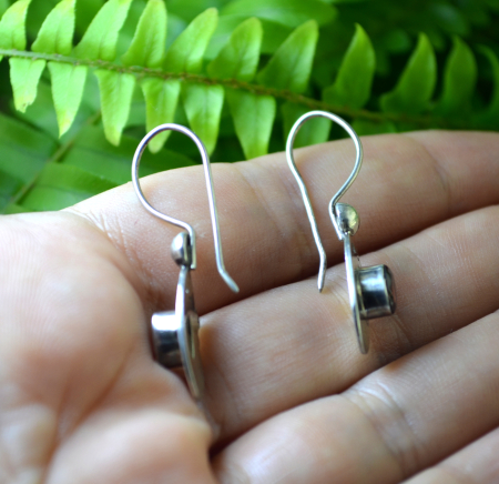 Cercei argint etnici, granate [3]