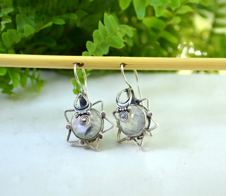 Cercei argint etnici, Piatra lunii [3]