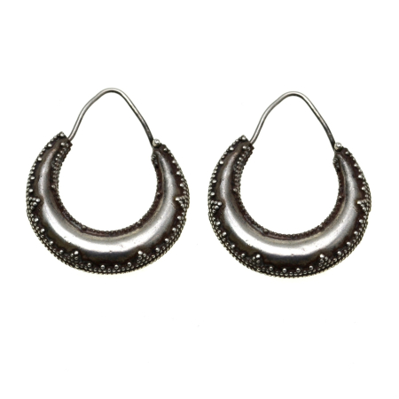 Cercei argint - Cercei argint etnici creole Rajasthan india lucrati manual