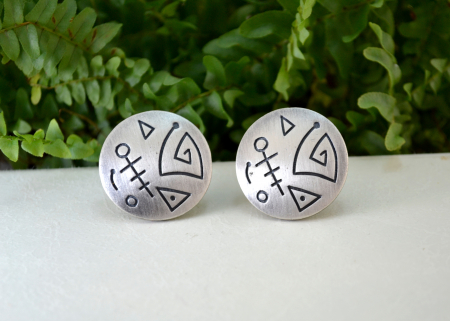 Cercei argint etnici, simboluri mexicane [3]