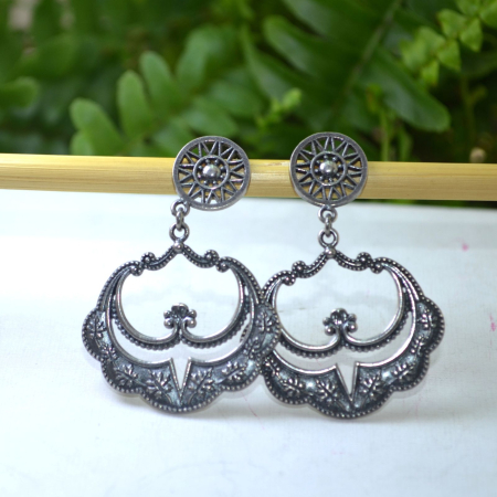 Cercei argint etnici vintage, Chandbali A Vintage Collection [3]