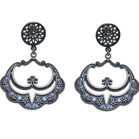 REDUCERI - Cercei argint etnici vintage, Chandbali A Vintage Collection