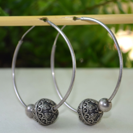 Cercei argint etnici vintage, Creole, Boho Chic A Vintage Collection [3]