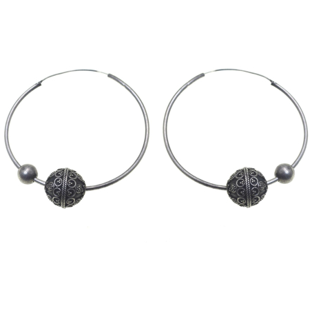 REDUCERI - Cercei argint etnici vintage, Creole, Boho Chic A Vintage Collection