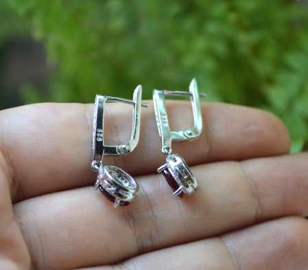 Cercei argint granate Mozambic si cristale CZ A Vintage Collection [2]