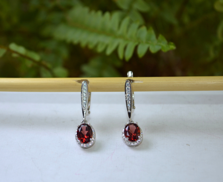 Cercei argint granate Mozambic si cristale CZ A Vintage Collection [3]