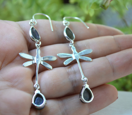Cercei argint Libelule, Labradorite A Vintage Collection [2]