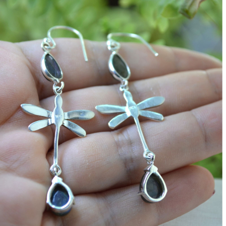 Cercei argint Libelule, Labradorite A Vintage Collection [2]
