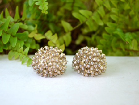 Cercei argint Mid-Century, design Space Age [3]