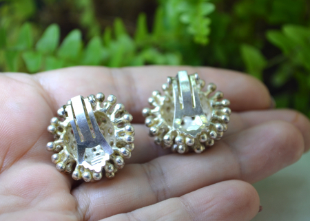 Cercei argint Mid-Century, design Space Age [2]