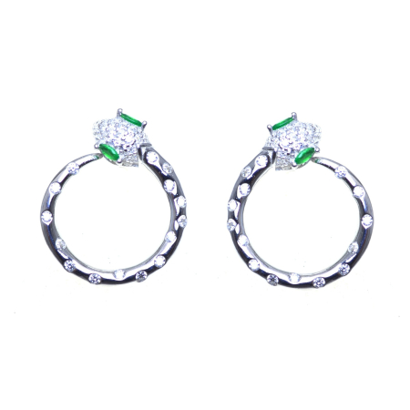 Cercei argint - Cercei argint, model Uroborus