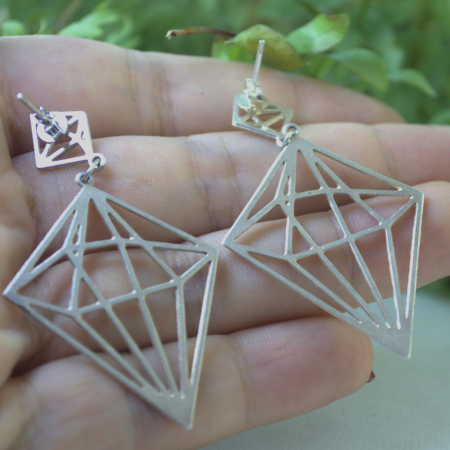 Cercei argint modernist Diamonds [2]