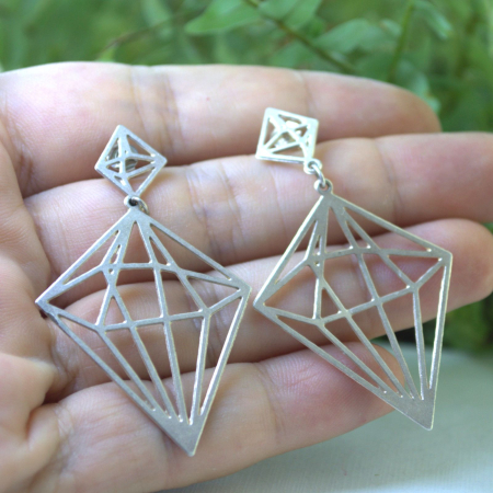 Cercei argint modernist Diamonds [1]