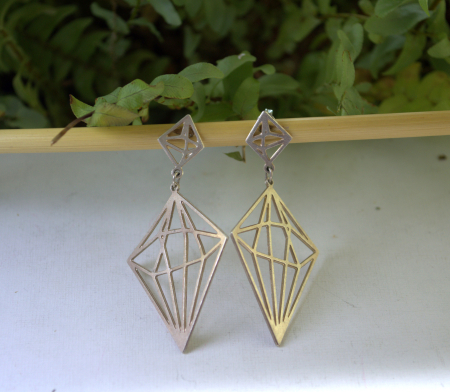 Cercei argint modernist Diamonds [3]