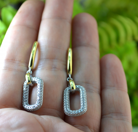 Cercei argint modernisti, model Shiny Links [2]