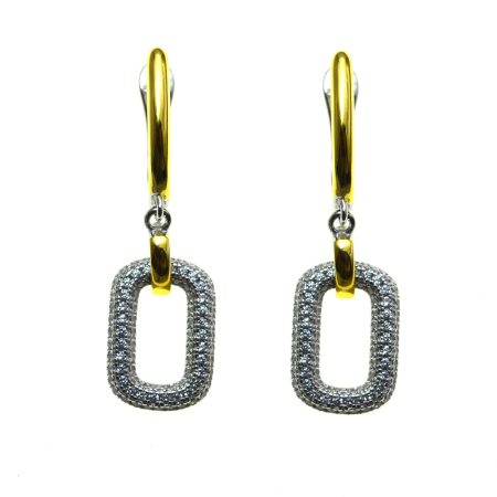 Cercei argint - Cercei argint modernisti, model Shiny Links