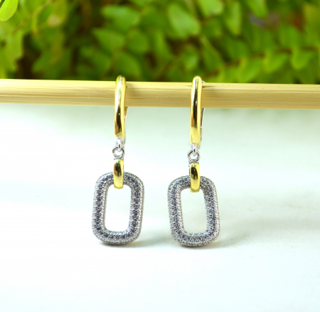 Cercei argint modernisti, model Shiny Links [3]