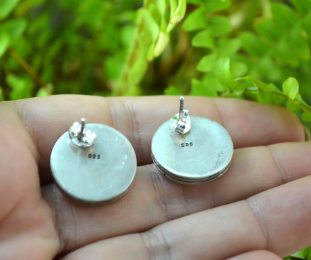 Cercei argint vintage, aspect modernist Matte finish [2]