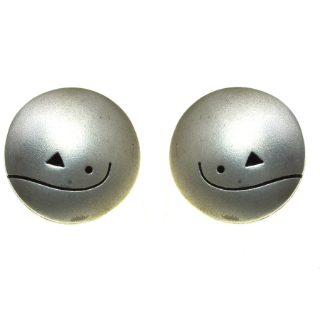 Cercei argint - Cercei argint vintage, aspect modernist Matte finish