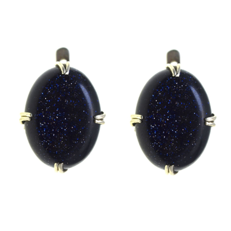 REDUCERI - Cercei argint vintage, Blue Sunstone A Vintage Collection