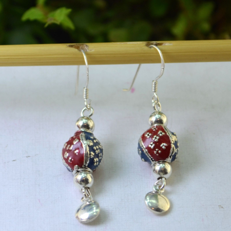 Cercei argint vintage cu email colorat Boho Chic A Vintage Collection [3]