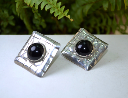 Cercei argint vintage, designer american Louis Booth [3]