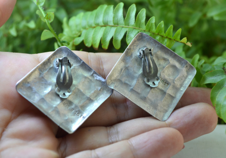 Cercei argint vintage, designer american Louis Booth [2]