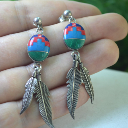 Cercei argint vintage, Eagle Feather Navajo A Vintage Collection [1]