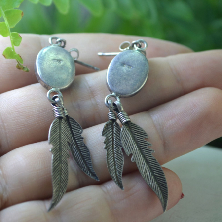 Cercei argint vintage, Eagle Feather Navajo A Vintage Collection [2]