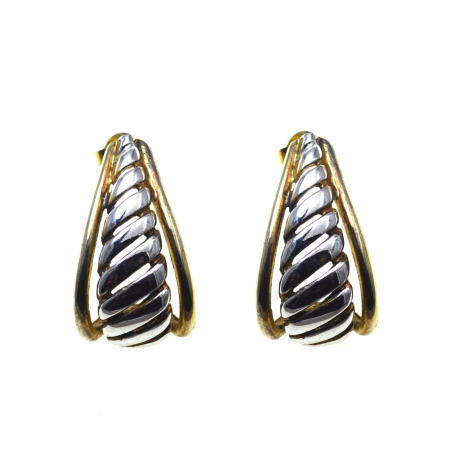 Cercei argint vintage, elemente aurite, atelier italian [0]