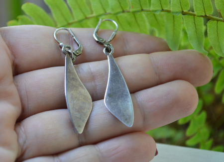 Cercei argint vintage, email verde, stil Art Deco A Vintage Collection [2]