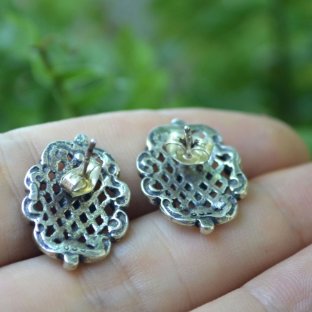 Cercei argint vintage, estetica victoriana, atelier austriac A Vintage Collection [2]