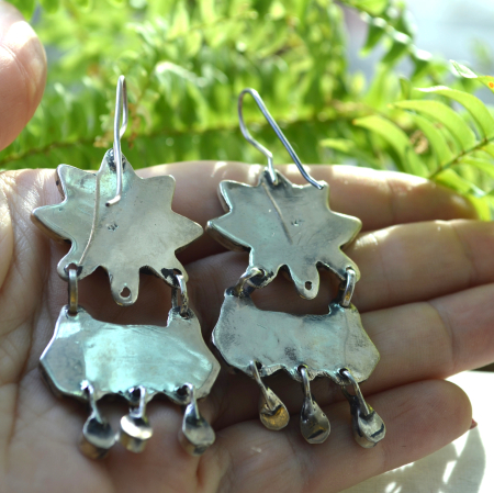 Cercei argint vintage etnici, turcoaze si carneol A Vintage Collection [2]