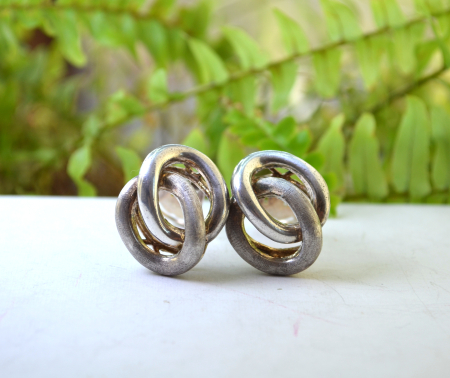 Cercei argint vintage Love Knot, semnati Menegatti A Vintage Collection [1]