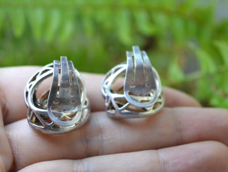 Cercei argint vintage Love Knot, semnati Menegatti A Vintage Collection [3]