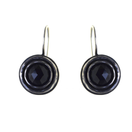 Cercei argint - Cercei argint vintage, onix fatetat