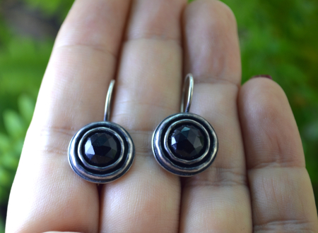 Cercei argint vintage, onix fatetat [1]