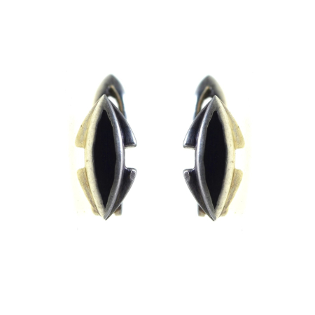 Cercei argint - Cercei argint vintage, onix, stil Art Deco A Vintage Collection