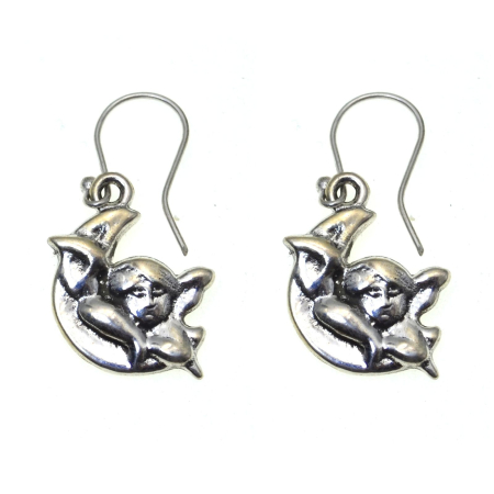 Cercei argint - Cercei argint vintage Putti inspiratie renascentista Rafael A Vintage Collection