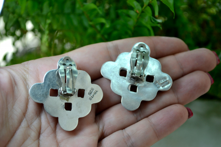 Cercei argint vintage, semnati Los Ballesteros [2]