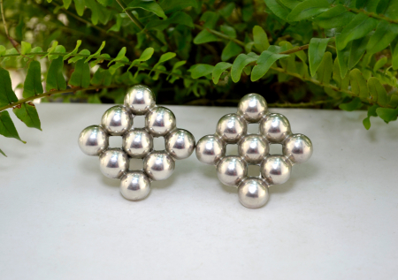 Cercei argint vintage, semnati Los Ballesteros [3]