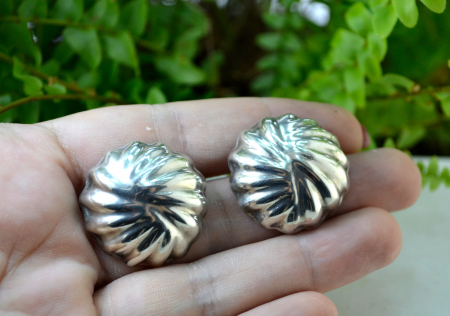 Cercei argint vintage stil torsadat Mexic [1]