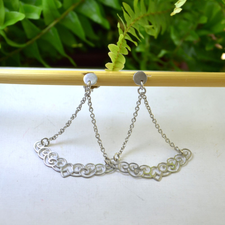 Cercei din argint vintage, model Chandelier [3]
