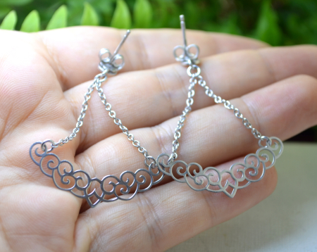 Cercei din argint vintage, model Chandelier [2]