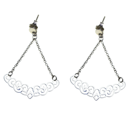 Cercei argint - Cercei din argint vintage, model Chandelier